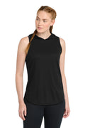 Sport-Tek ® Women's PosiCharge ® Tri-Blend Wicking Draft Hoodie Tank. LST410