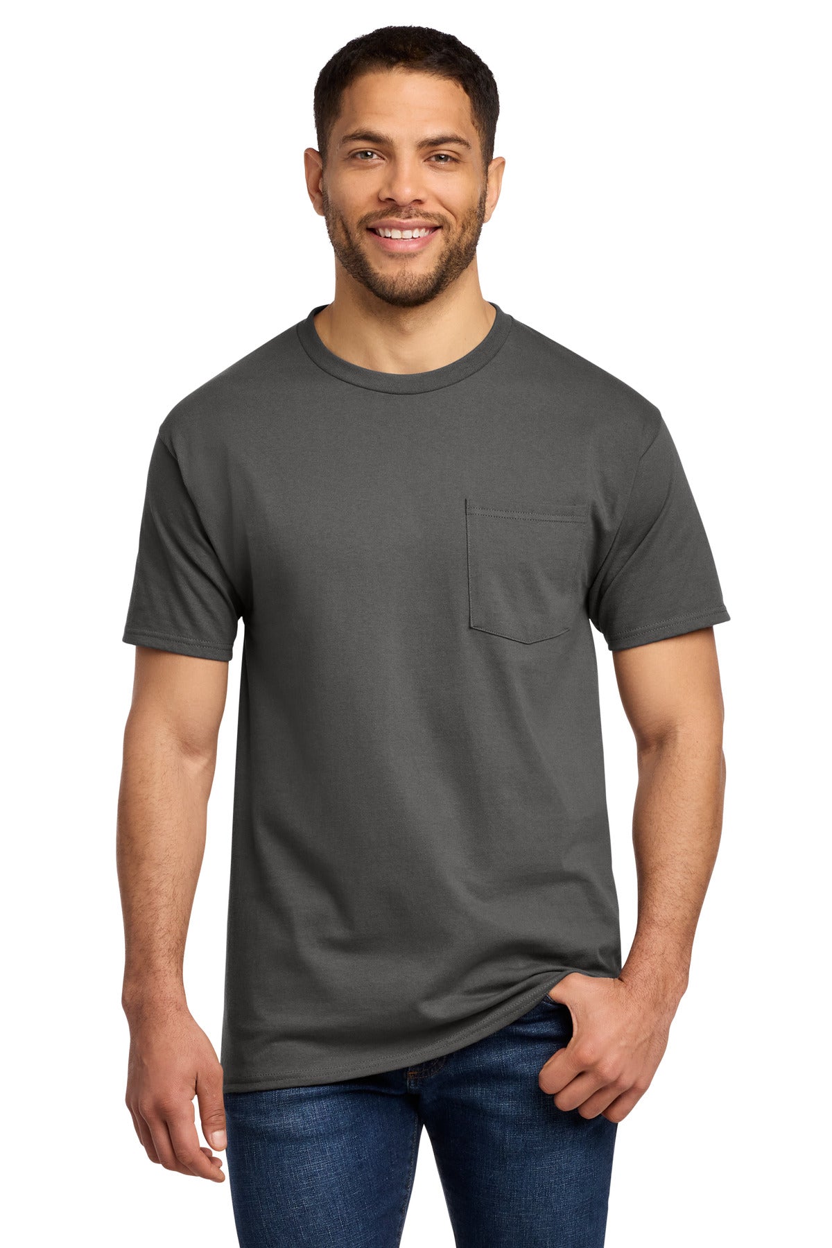 Port & Co™ Tall Essential Pocket Tee. PC61PT