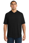 Sport-Tek ® PosiCharge ® Tri-Blend Wicking Short Sleeve Hoodie. ST404