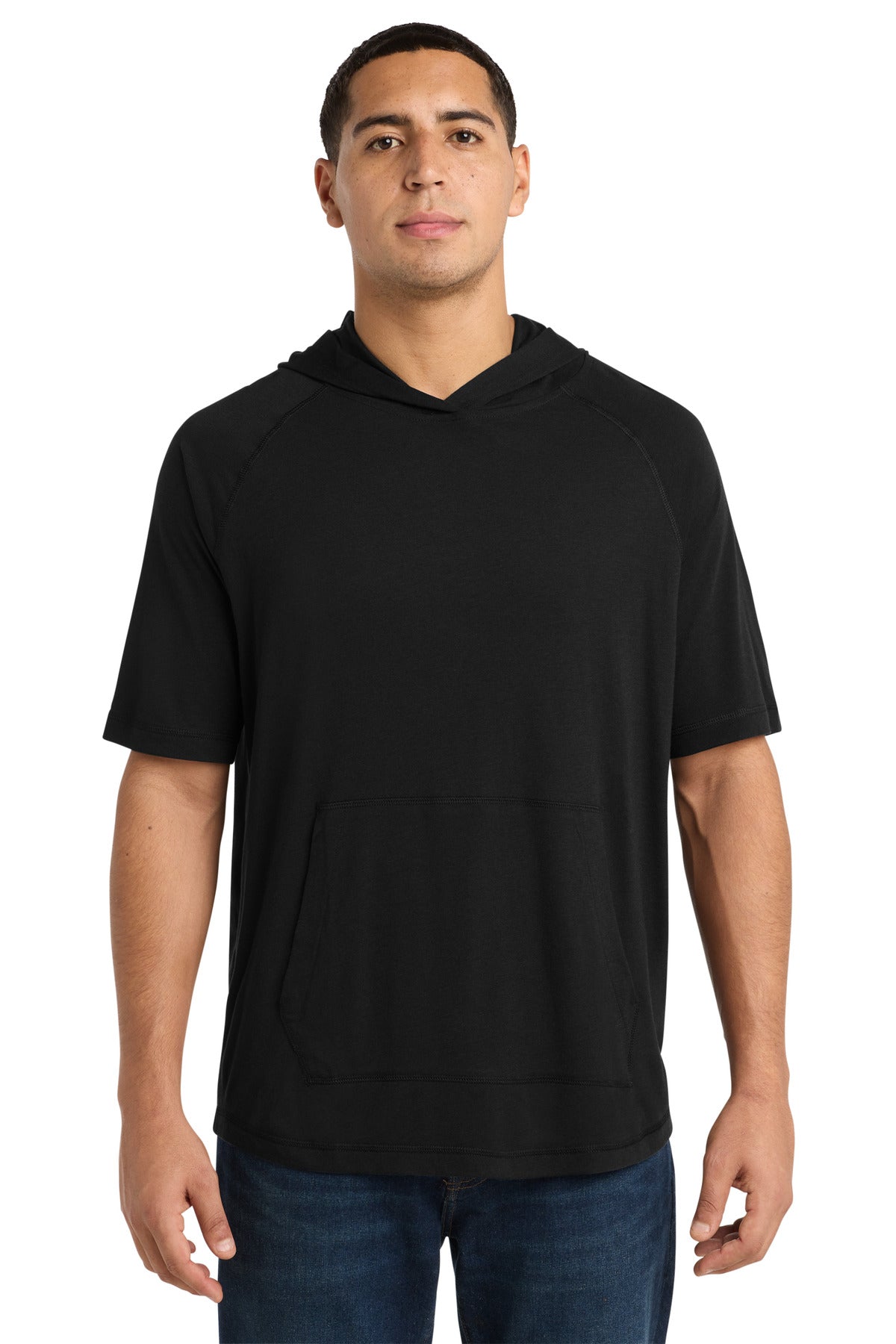 Sport-Tek ® PosiCharge ® Tri-Blend Wicking Short Sleeve Hoodie. ST404